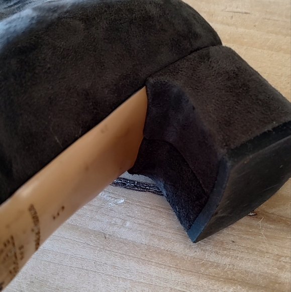 Parallele Paris France woman's thigh high gray suede leather boots UK 5 US 7 - Picture 10 of 16